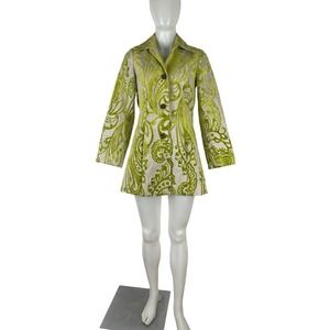 VTG 3 Sisters Coat Mod Retro Avacado Green SZ XS